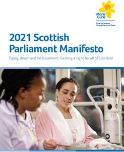 2021 Scottish Parliament Manifesto - Dying, death and bereavement: Getting it right for all of Scotland - Marie Curie