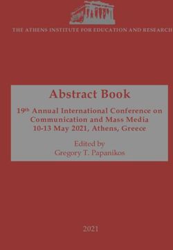 Abstract Book Communication and Mass Media 10-13 May 2021, Athens, Greece - 19th Annual International Conference on - ATINER