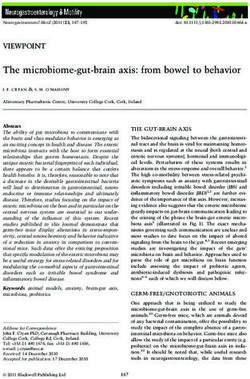 The microbiome-gut-brain axis: from bowel to behavior