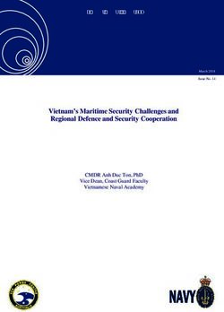 VIETNAM'S MARITIME SECURITY CHALLENGES AND REGIONAL DEFENCE AND SECURITY COOPERATION - CMDR ANH DUC TON, PHD VICE DEAN, COAST GUARD FACULTY ...