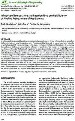 Influence of Temperature and Reaction Time on the Efficiency of Alkaline Pretreatment of Hay Biomass