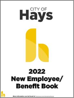 New Employee/ Benefit Book 2022 - City of Hays