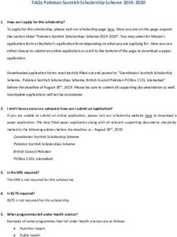 FAQs Pakistan Scottish Scholarship Scheme 2019-2020