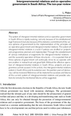 Intergovernmental relations and co-operative government in South Africa:The ten-year review