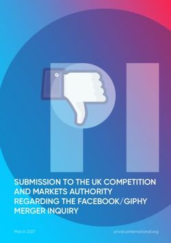 SUBMISSION TO THE UK COMPETITION AND MARKETS AUTHORITY REGARDING THE FACEBOOK/GIPHY MERGER INQUIRY - March 2021 privacyinternational.org