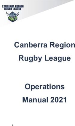 Canberra Region Rugby League - Operations Manual 2021