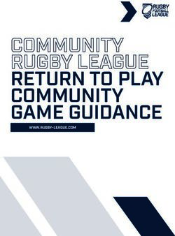 COMMUNITY RUGBY LEAGUE RETURN TO PLAY COMMUNITY GAME GUIDANCE - WWW.RUGBY-LEAGUE.COM