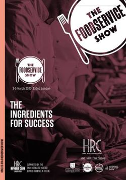 THE INGREDIENTS FOR SUCCESS - 3-5 MARCH 2020 EXCEL LONDON - SUPPORTED BY THE ONLY DEDICATED HOSTED BUYERS SCHEME IN THE UK - HOTELYMPIA