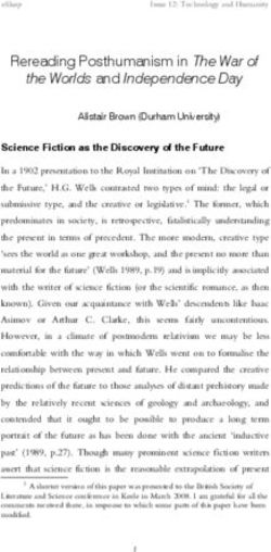 Rereading Posthumanism in The War of - the Worlds and Independence Day