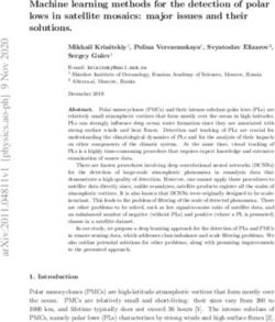Machine learning methods for the detection of polar lows in satellite mosaics: major issues and their solutions.