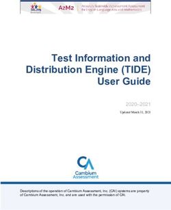 TEST INFORMATION AND DISTRIBUTION ENGINE (TIDE) USER GUIDE - 2020-2021 UPDATED MARCH 31, 2021 - AZM2 PORTAL