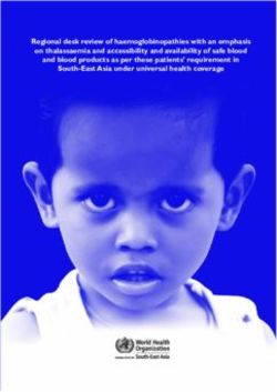 Regional desk review of haemoglobinopathies with an emphasis on thalassaemia and accessibility and availability of safe blood and blood products ...
