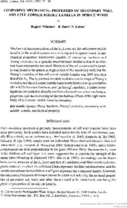 COMPARING MECHANICAL PROPERTIES OF SECONDARY WALL AND CELL CORNER MIDDLE LAMELLA IN SPRUCE WOOD - Brill
