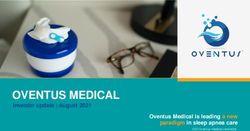 OVENTUS MEDICAL Investor update | August 2021 Oventus Medical is leading a new paradigm in sleep apnea care - AFR