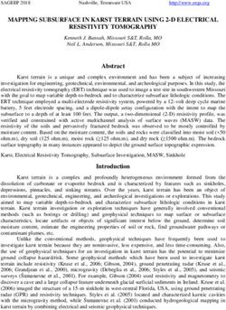MAPPING SUBSURFACE IN KARST TERRAIN USING 2-D ELECTRICAL RESISTIVITY TOMOGRAPHY