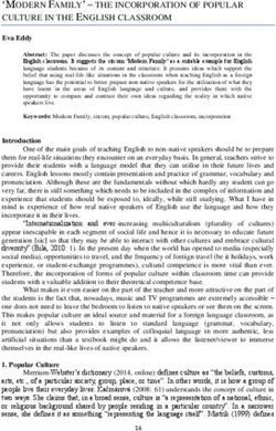 MODERN FAMILY' - THE INCORPORATION OF POPULAR CULTURE IN THE ENGLISH CLASSROOM