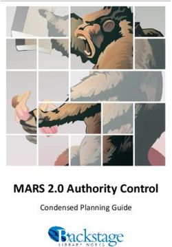 MARS 2.0 Authority Control - Condensed Planning Guide