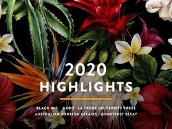 2020 HIGHLIGHTS BLACK INC. NERO LA TROBE UNIVERSITY PRESS AUSTRALIAN FOREIGN AFFAIRS QUARTERLY ESSAY