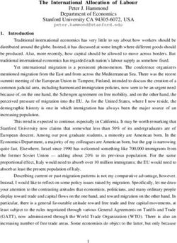 The International Allocation of Labour - Peter J. Hammond Department of Economics Stanford University CA 94305-6072, USA