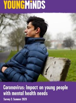 Coronavirus: Impact on young people with mental health needs - Survey 2: Summer 2020 - YoungMinds