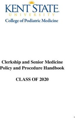 CLASS OF 2020 Clerkship and Senior Medicine Policy and Procedure Handbook