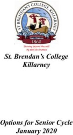 St. Brendan's College Killarney Options for Senior Cycle January 2020