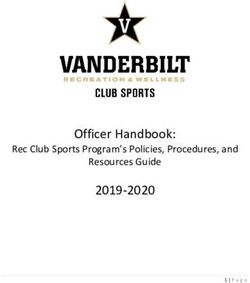 Officer Handbook: 2019-2020 - Rec Club Sports Program's Policies, Procedures, and Resources Guide - Vanderbilt University