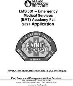 2021 Application (EMT) Academy Fall - EMS 301 - Emergency Medical Services