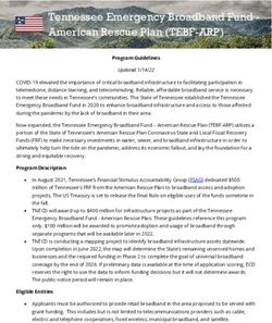 Tennessee Emergency Broadband Fund - American Rescue Plan (TEBF-ARP) - American Rescue ...