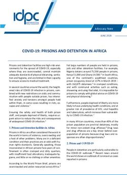COVID-19: PRISONS AND DETENTION IN AFRICA - International Drug ...