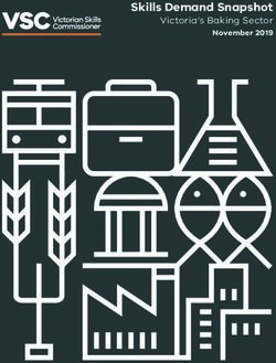 Skills Demand Snapshot - Victoria's Baking Sector November 2019 - Victorian Skills Commissioner