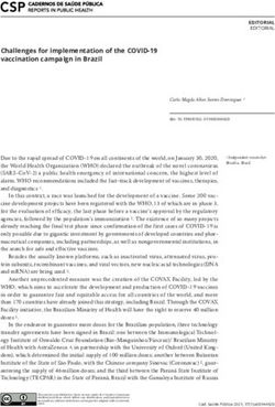 Challenges for implementation of the COVID-19 vaccination campaign in Brazil - SciELO