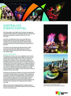 AUSTRALIA'S EVENTS CAPITAL - Destination NSW