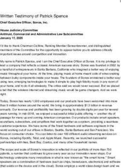 Written Testimony of Patrick Spence - House Docs