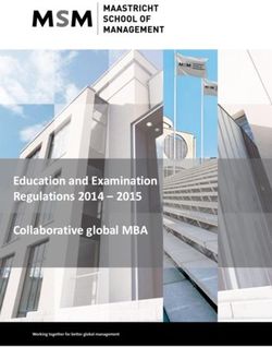 Education and Examination Regulations 2014 - 2015 Collaborative global MBA