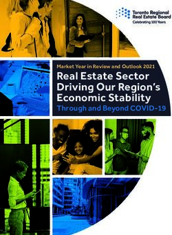 Real Estate Sector Driving Our Region's Economic Stability - Through and Beyond COVID-19 - Toronto Real ...