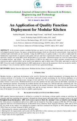 An Application of Quality Function Deployment for Modular Kitchen
