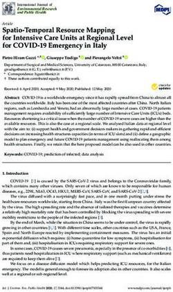 Spatio-Temporal Resource Mapping for Intensive Care Units at Regional Level for COVID-19 Emergency in Italy - MDPI