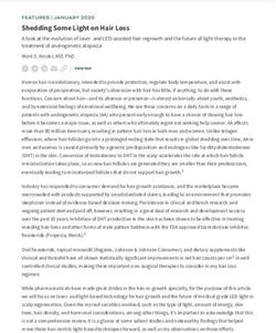 Shedding Some Light on Hair Loss - Chrysalis Med Centre