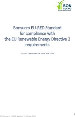 Bonsucro EU-RED Standard for compliance with the EU Renewable Energy Directive 2 requirements