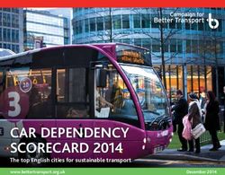CAR DEPENDENCY SCORECARD 2014 - The top English cities for sustainable transport December 2014