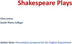 Shakespeare Plays Clive James South Plains College - Author Note: Presentation prepared for the English Department