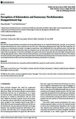 Perceptions of Referendums and Democracy: The Referendum Disappointment Gap - Cogitatio Press
