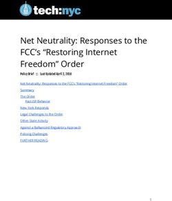 Net Neutrality: Responses to the FCC's "Restoring Internet Freedom" Order - Squarespace