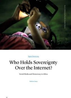 Who Holds Sovereignty Over the Internet? - Social Media and Democracy in Africa Mathias Kamp - Konrad-Adenauer-Stiftung