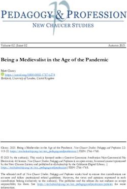 Being a Medievalist in the Age of the Pandemic - eScholarship