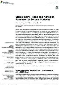 Sterile Injury Repair and Adhesion Formation at Serosal Surfaces - Frontiers