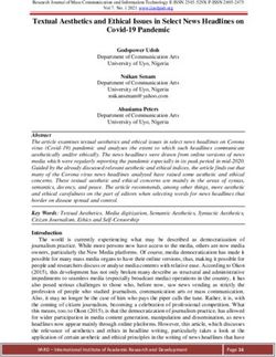 Textual Aesthetics and Ethical Issues in Select News Headlines on Covid-19 Pandemic - IIARD