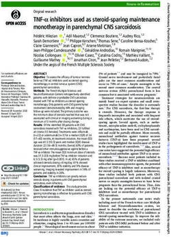 TNF-α inhibitors used as steroid-sparing maintenance monotherapy in parenchymal CNS sarcoidosis