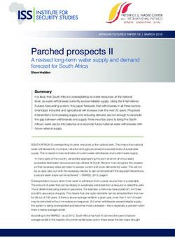Parched prospects II A revised long-term water supply and demand forecast for South Africa Steve Hedden